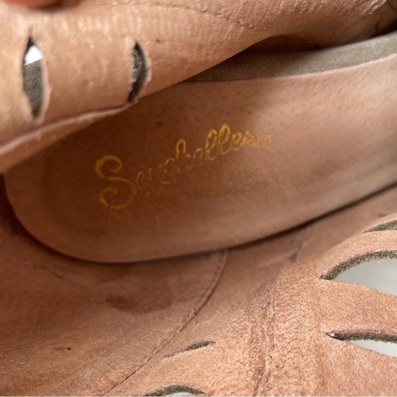 Seychelles Tan Leather Chunky Block Heel Cutout Bootie Boot Shoes Size 9 - Picture 9 of 10